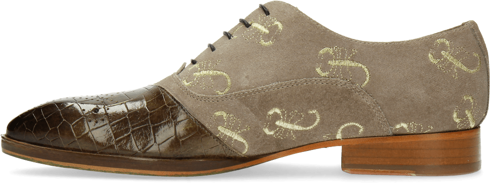 Oxford Shoes Ricky 9 Crock Suede Smoke Gold - Melvin & Hamilton (1024x1024), Png Download