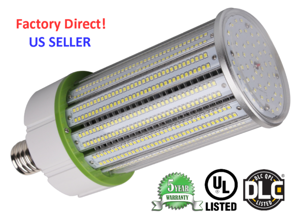 120w Led Corn Cob Bulb 5700k E39 W/cover Ul Dlc, Replacement - 80w Corn Bulb (640x495), Png Download