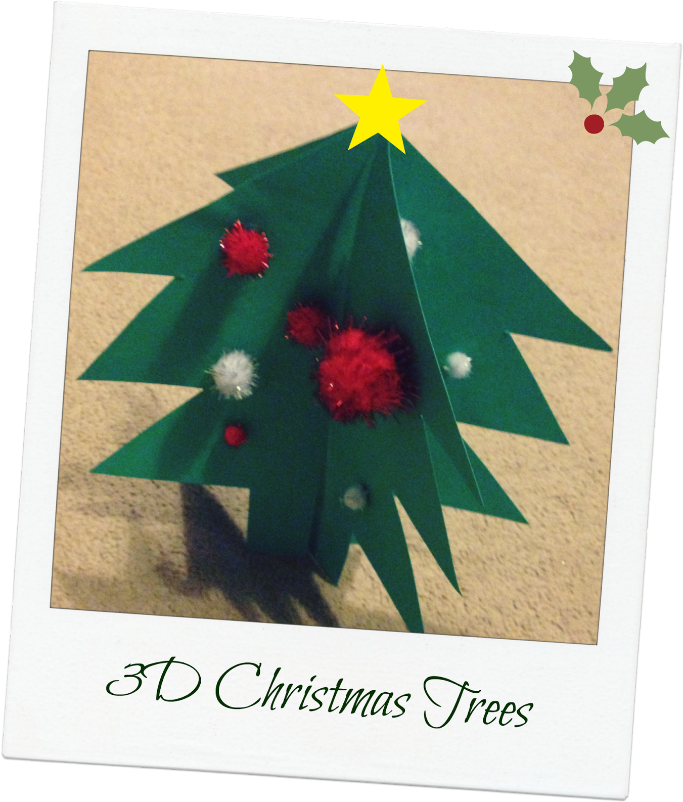 3d Christmas Tree Craft - Christmas Tree (1362x1600), Png Download
