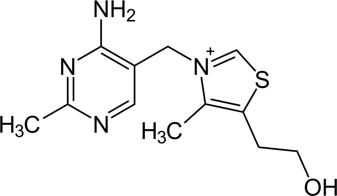 Thiamine - Structure Of Vitamins (1200x697), Png Download