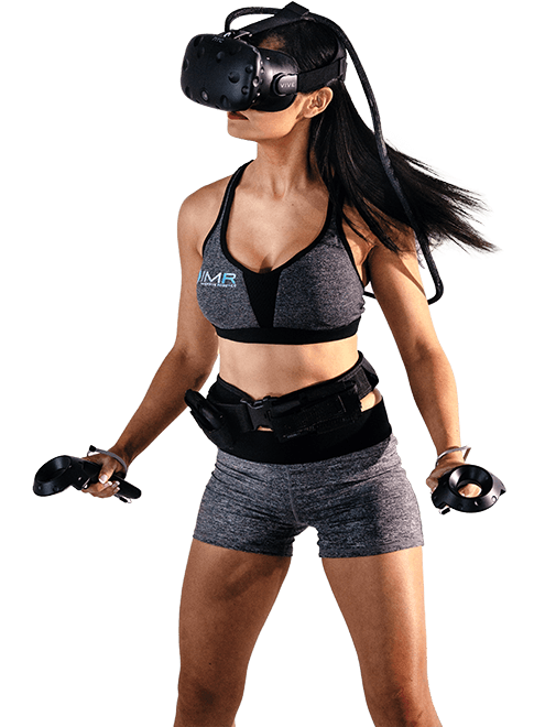 Hands-on With Wireless Htc Vive By Imr - Playing Htc Vive Png (500x750), Png Download