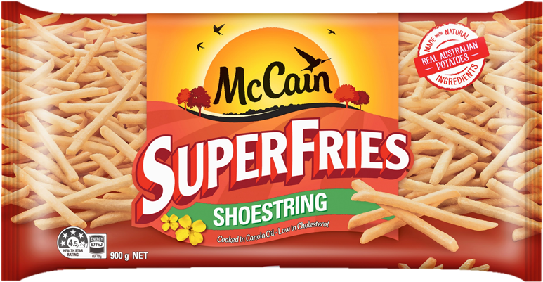 Superfries Shoestring Chips 900g (792x420), Png Download