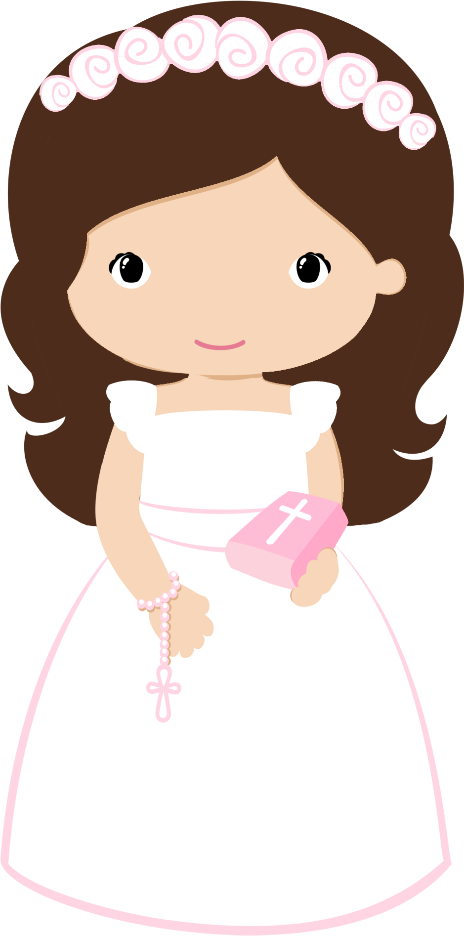 First Communion, Confirmation, Valentines Day Weddings, - First Communion Girl Clipart (1072x1920), Png Download