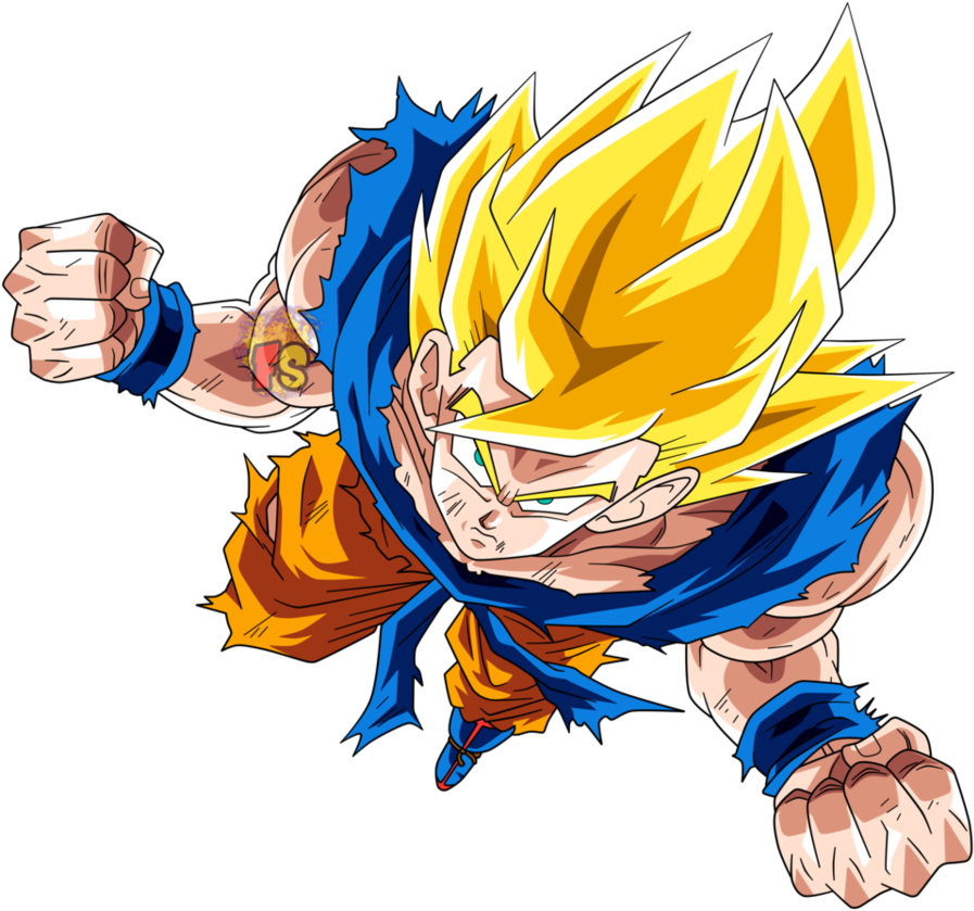 Goku All The Way Up To Ssj Vs Several Anime Characters - Furious Limit Breaking Super Saiyan Goku (960x864), Png Download