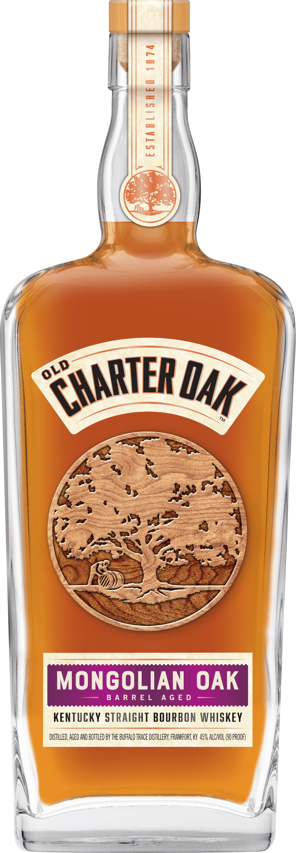 Old Charteroak Mongolianbottle Bottle Shot - Buffalo Trace Distillery (1253x3610), Png Download