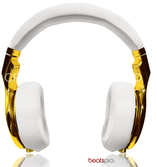 More Views - Gold Headphone Transparent (600x600), Png Download