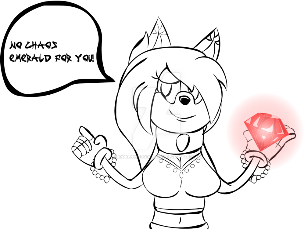 Download Svg Black And White Library Pastor Panda Free - Chaos Emerald Drawing (1024x774), Png Download