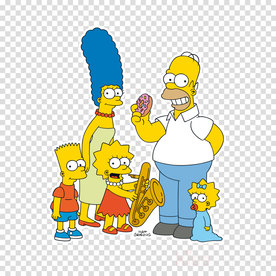 Simpson Family Clipart Marge Simpson Homer Simpson - Camisa Simpsons Pai E Filho (900x900), Png Download