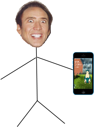 Nicolas Cage Was Just Looking At A Picture Of Snorlax (800x480), Png Download