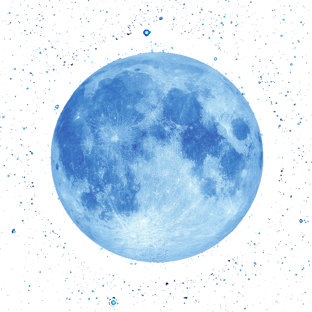 Moon Bluemoon Stars Star Universe Bluestars Bluestars - Mafox Glow In The Dark Wall Or Ceiling Moon Stickers (998x1000), Png Download