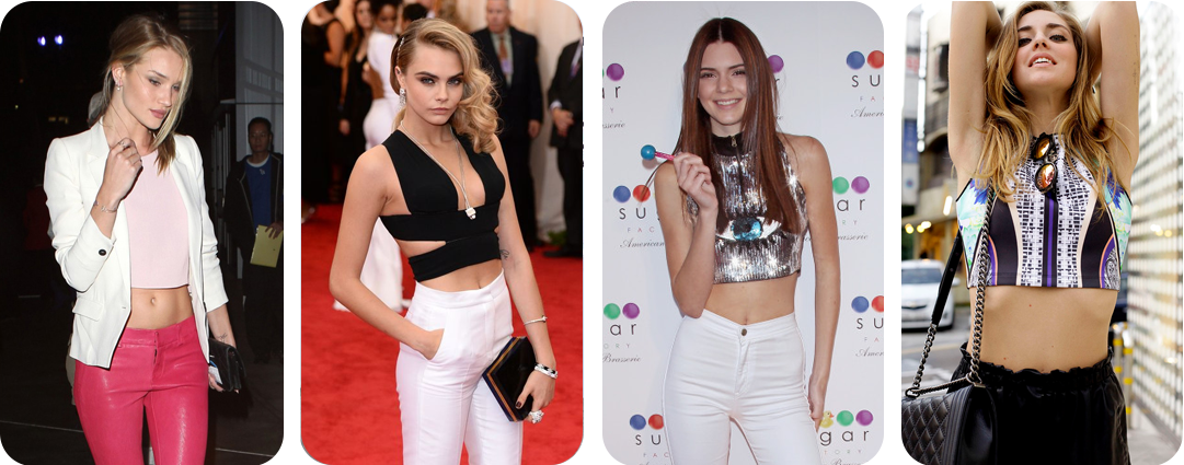 Is Midriff Baring Fashion A Growing Trend Of - Chiara Ferragni Kendall Jenner (1081x425), Png Download