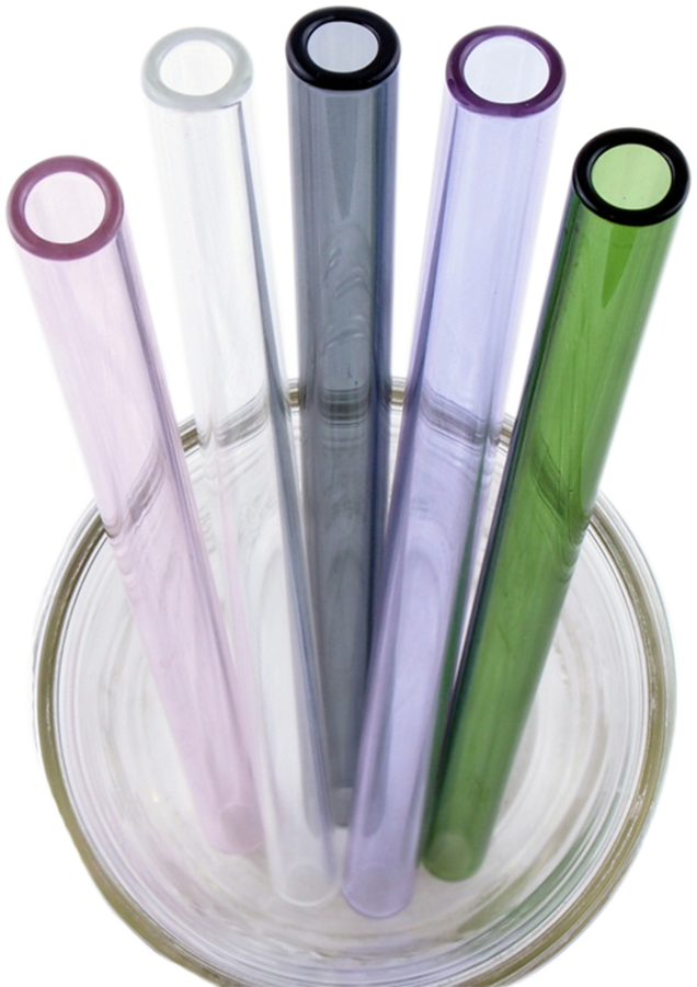 Raw Blend Glass Straw - Glass Straws - Straight (1 Pack) (1000x1000), Png Download