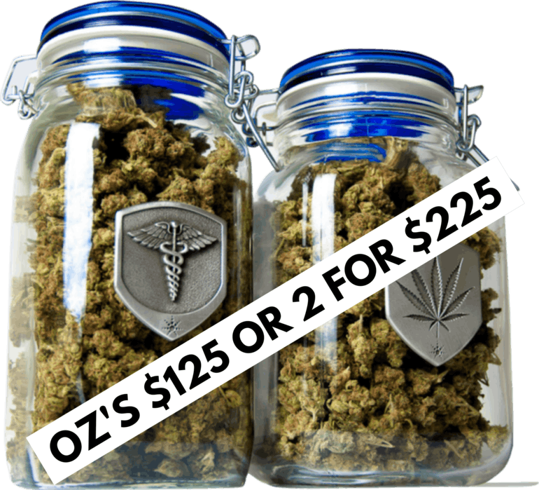 West $125 Oz's Or 2 For - Jar Of Weed Transparent (770x699), Png Download