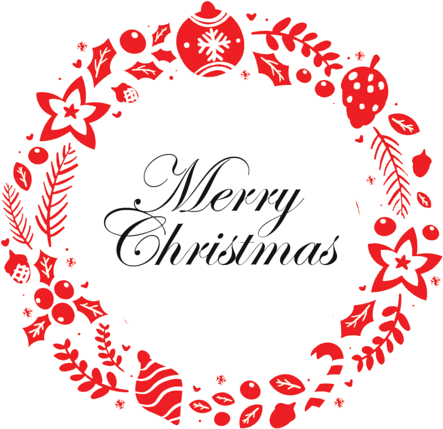 Red Hand Painted Christmas Png Images - Riley Christmas Gift Stickers (1024x963), Png Download