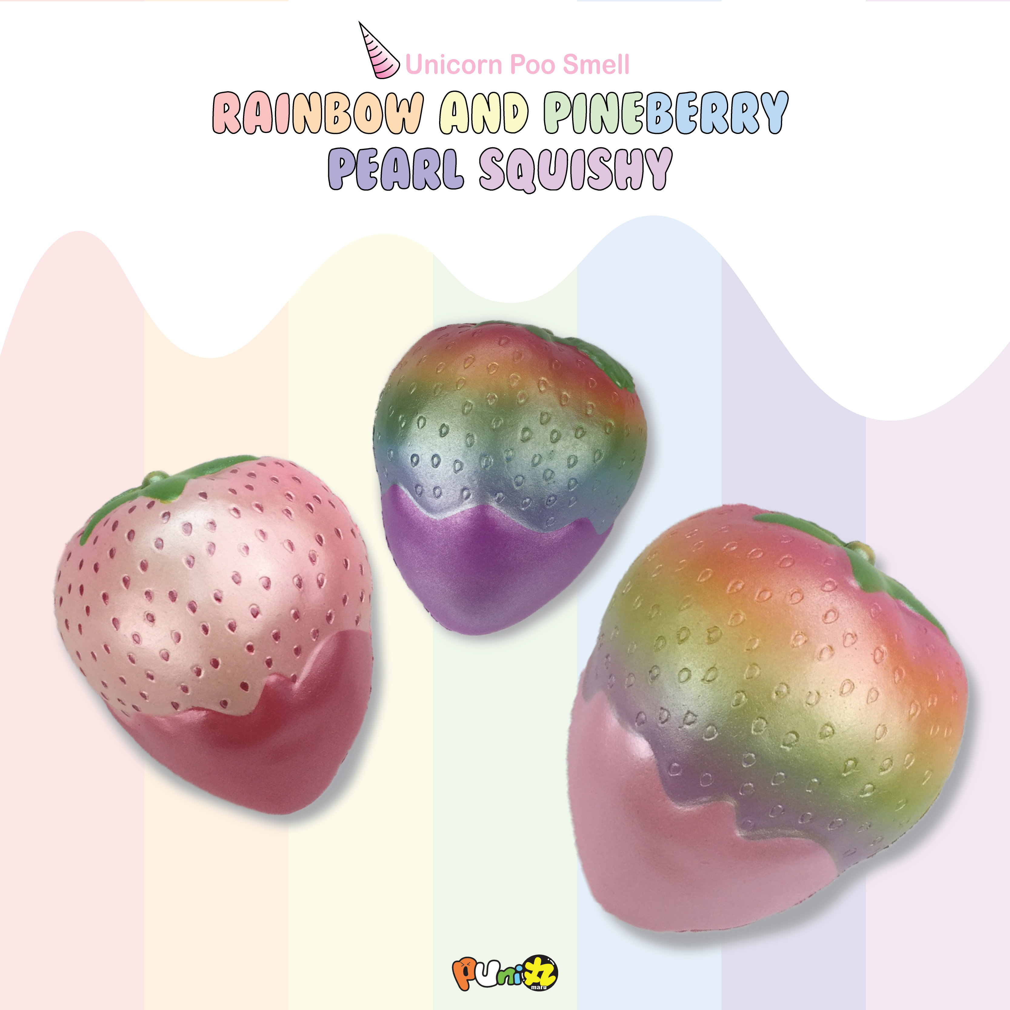 Puni Maru Rainbow Strawberry (3333x3333), Png Download
