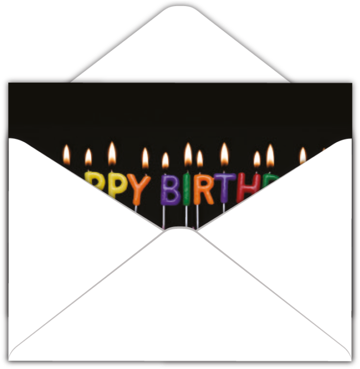 Standard White Envelopes - Happy Birthday (1000x727), Png Download