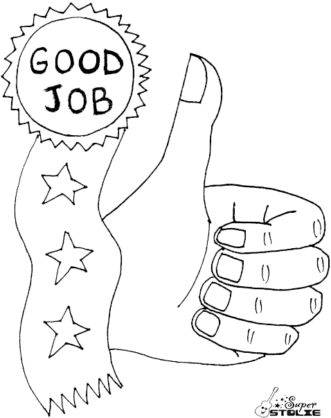 Good Coloring Pictures Good Job Coloring Page Coloring - Great Job Coloring Page (500x632), Png Download