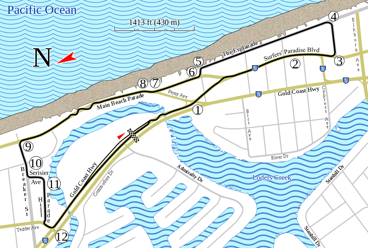 Gold Coast Indy Track (1200x807), Png Download