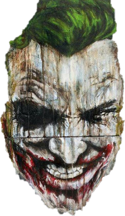 Joker Paint Art Aluminum Keychain (480x828), Png Download