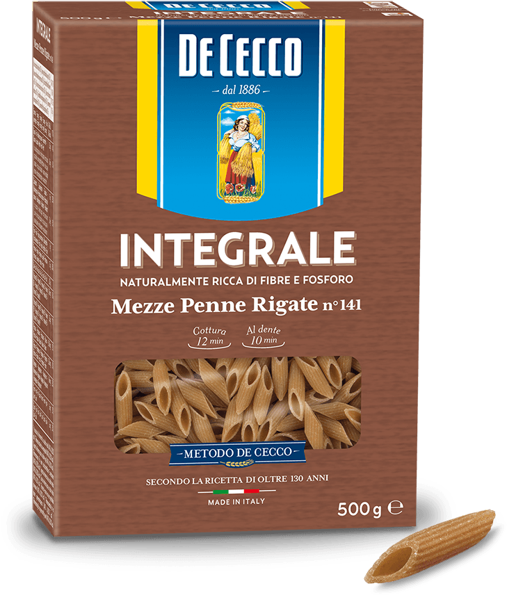 Mezze Penne Rigate N° 141 Integrali - De Cecco (1024x855), Png Download