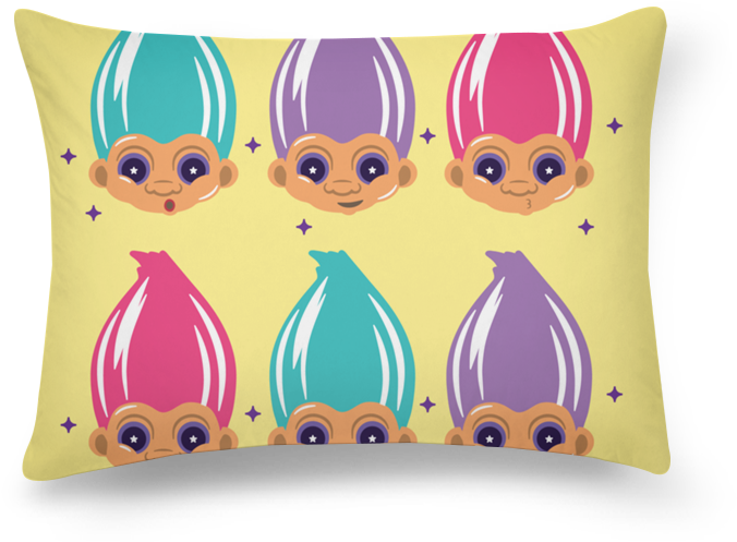 Almofada Retangular Troll Doll De Estúdio Natona - Throw Pillow (800x800), Png Download