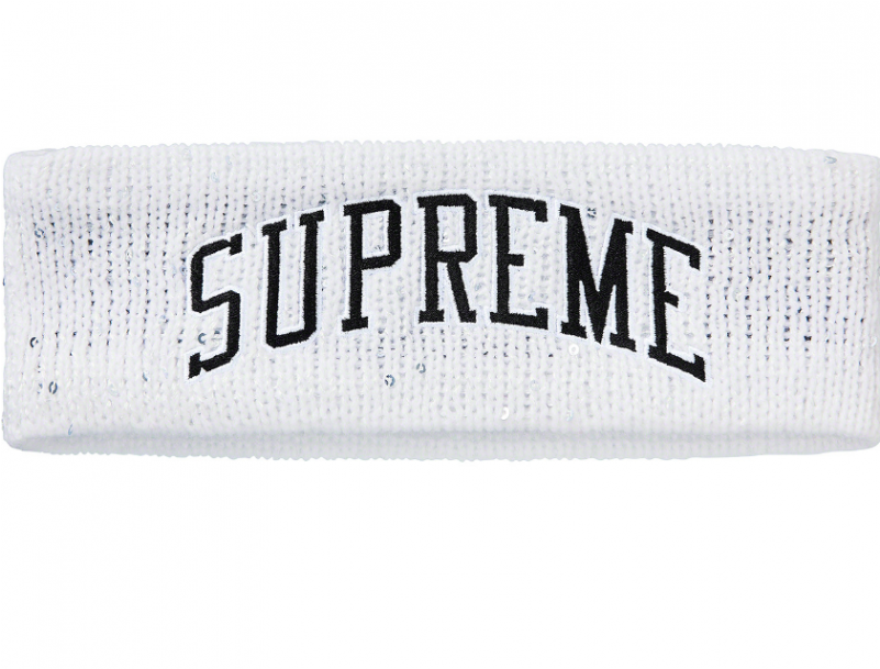 Supreme New Era Sequin Arc Logo Headband (800x800), Png Download