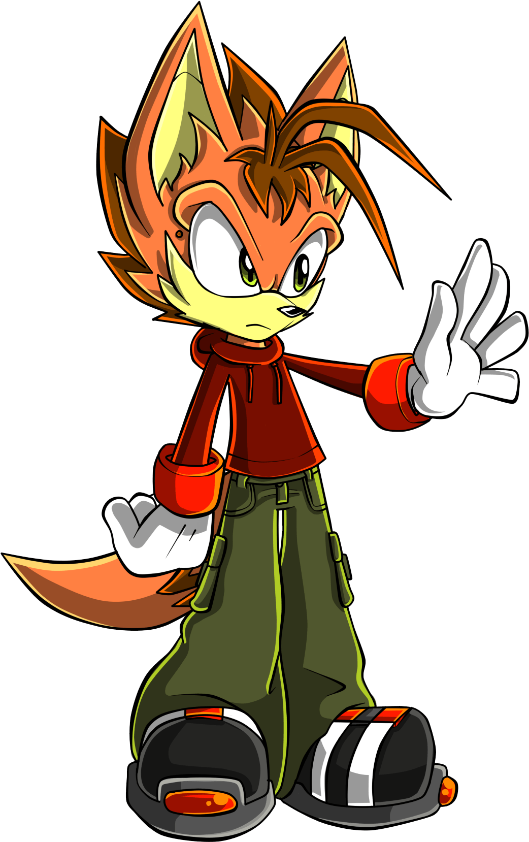 Sonic Dingo Fan Character (1200x1863), Png Download
