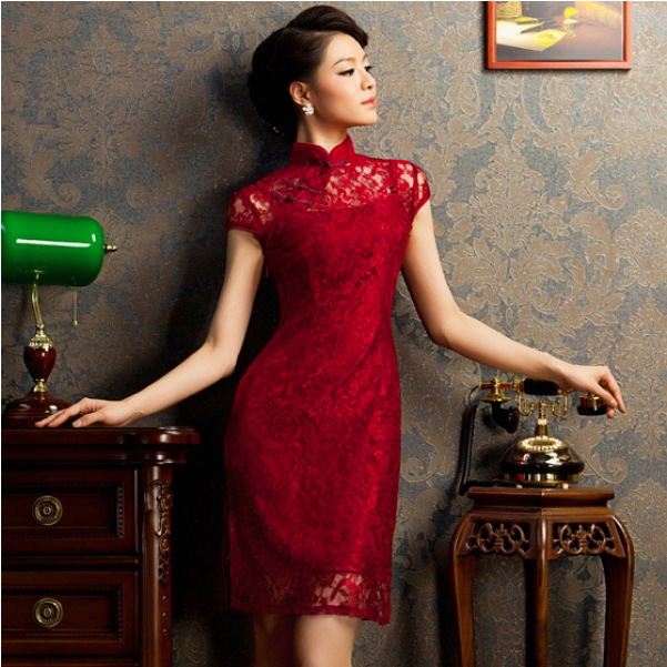 Traditional Chinese Clothing Traditional Chinese Dress - Chinese Wedding Dress Burgundy (600x800), Png Download