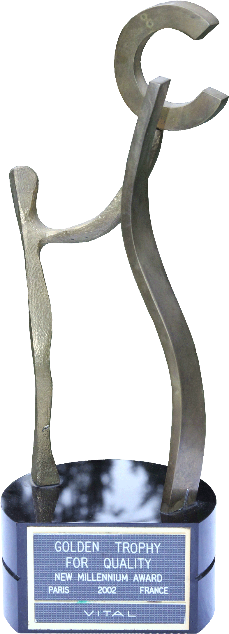 Golden Trophy For Quality New Millenium Award France - Trophy (1728x2592), Png Download