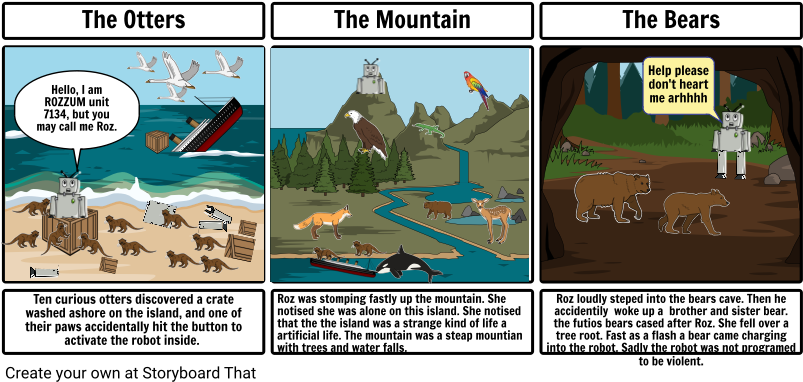 Story Board - Chitchat The Squirrel Wild Robot (815x395), Png Download