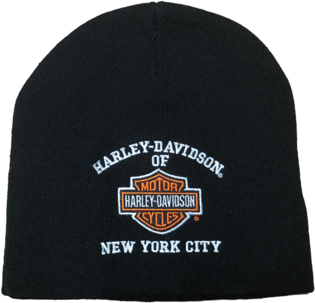 Nyc B&s Knit Hat - Harley Davidson (690x690), Png Download