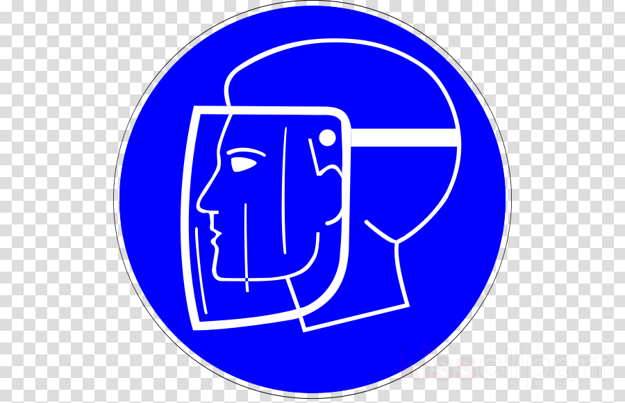 Face Mask Warning Sign Clipart Face Shield Personal - Personal Protective Equipment Symbol (900x580), Png Download