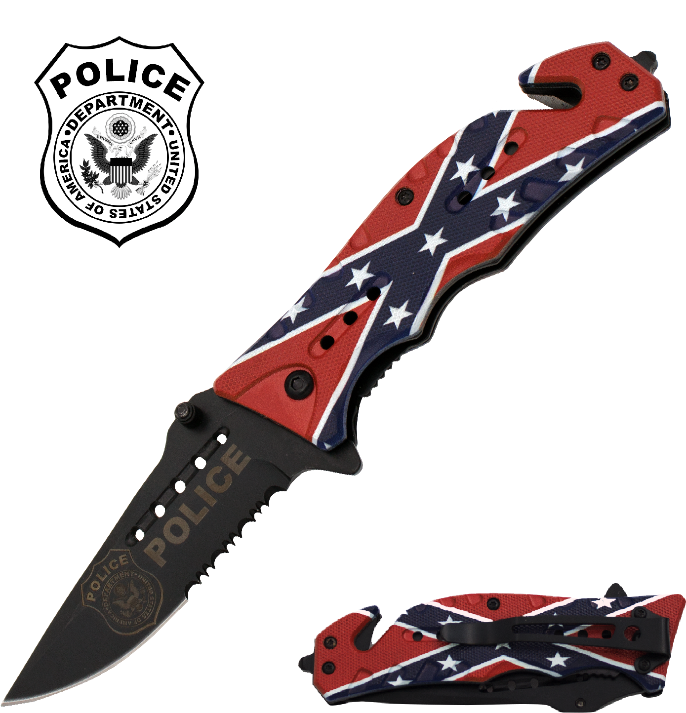 Rebel Flag Police Edition - Rebel Flag Knife (1500x1500), Png Download