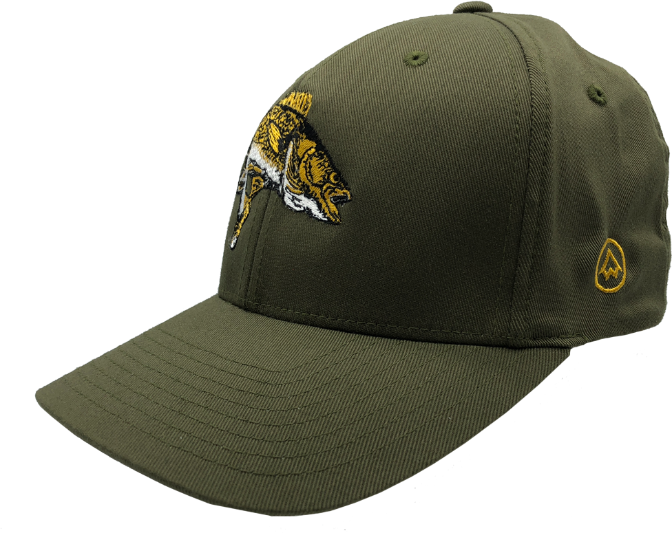 "walleye" Olive Flexfit Structured Cap - Dallas Cowboys Salute To Service Caps (1024x1024), Png Download