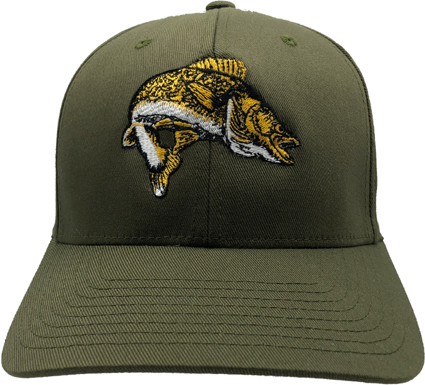 "walleye" Olive Flexfit Structured Cap - Flexfit Llc (1024x1024), Png Download