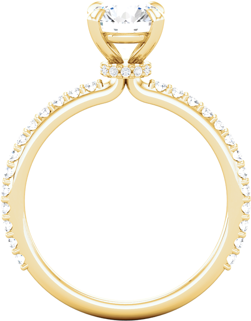 Disney Inspired Engagements 14k Yellow Round Engagement - Engagement (714x689), Png Download