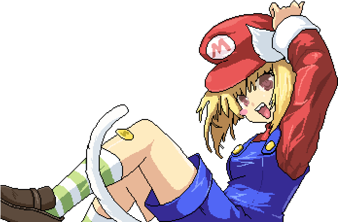 My Random Pixel Art - Super Mario Anime Girls (800x500), Png Download