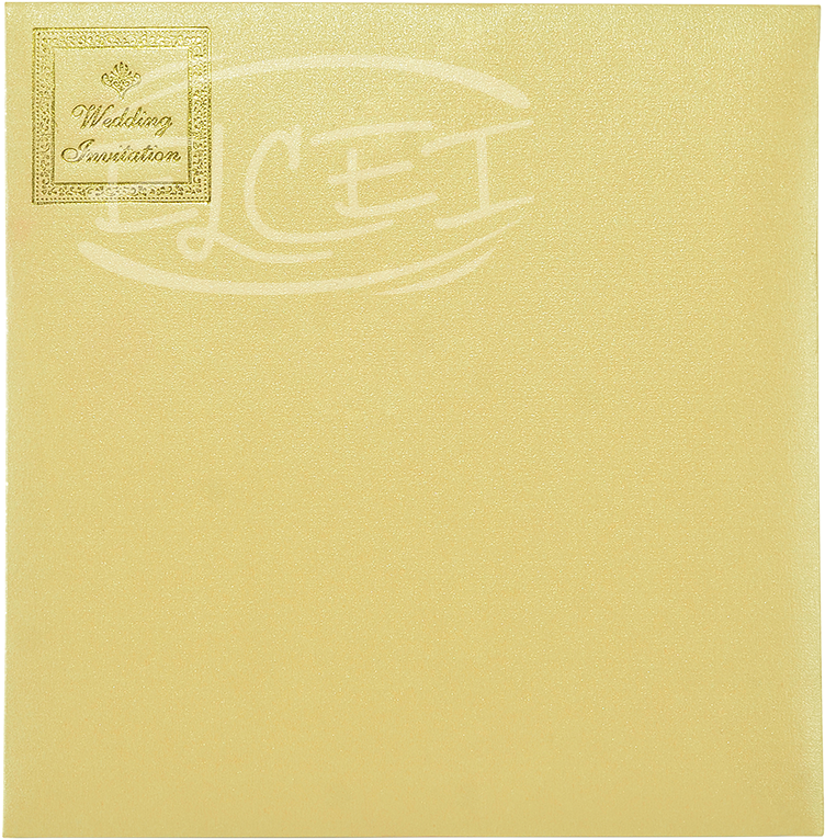 Home Christian Wedding Cards Gold Square Card - Paper (1491x980), Png Download