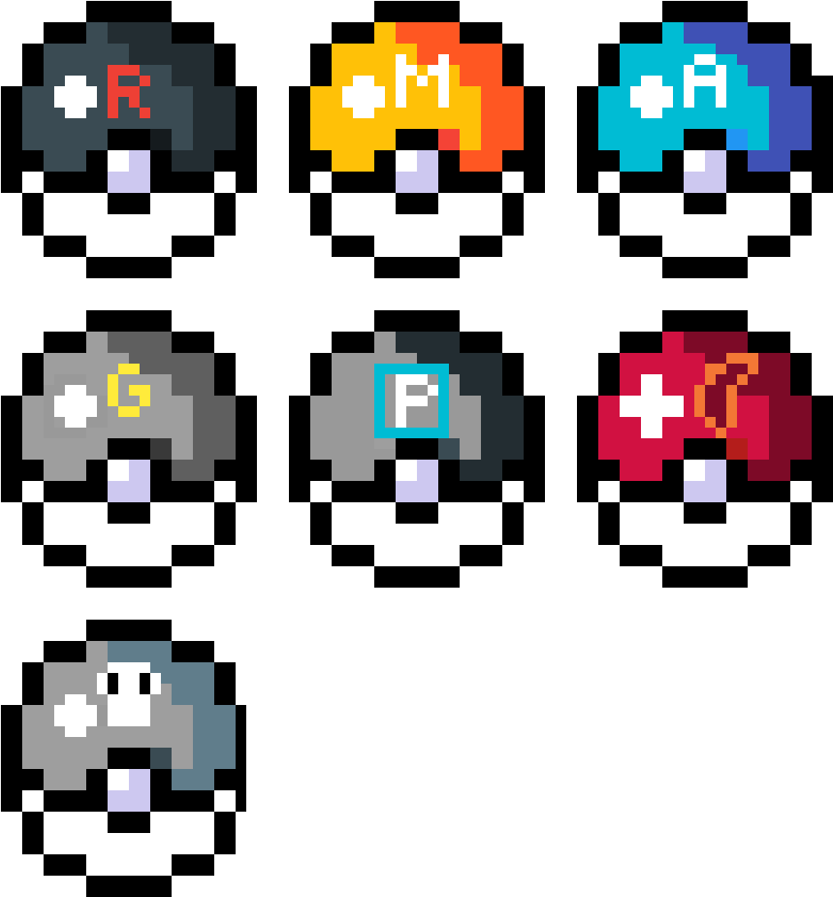 Pokemon Evil Teams Pokeballs - Poké Ball (1200x1200), Png Download