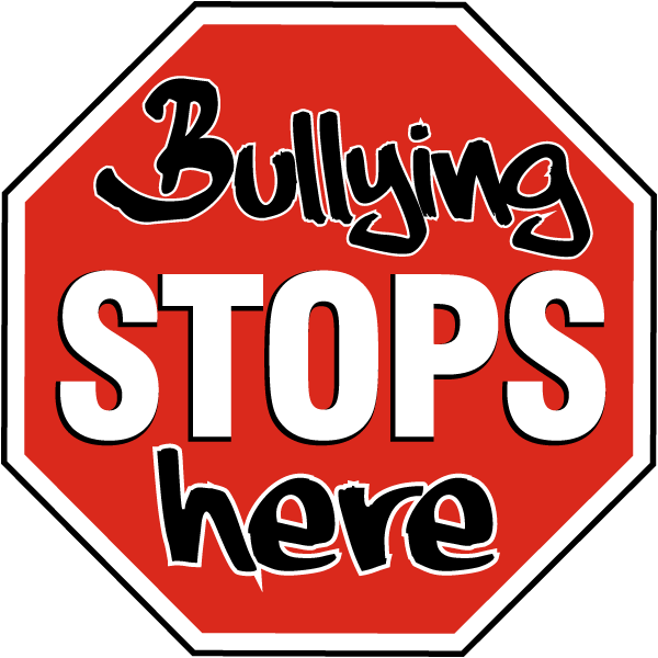 Svg Black And White Download Heba Fadeel Education - Bullying Stops Here Sign (600x600), Png Download