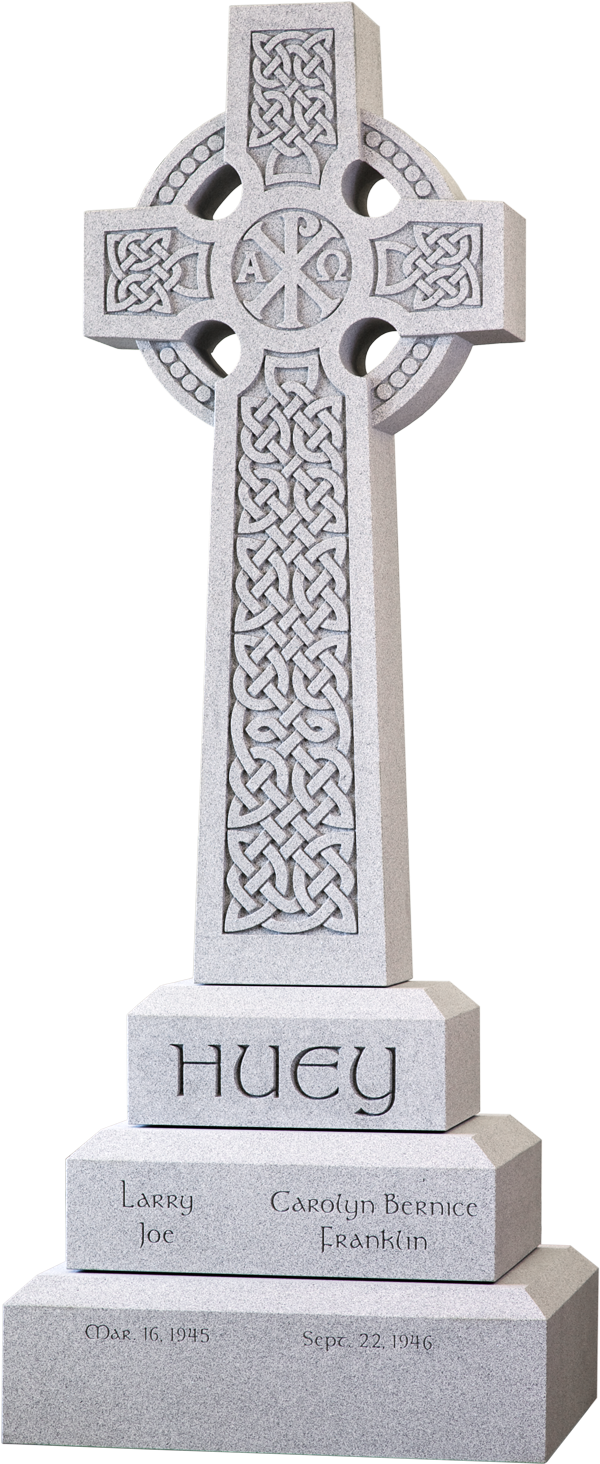 Granville, Oh - Celtic Cross Headstone (647x1500), Png Download