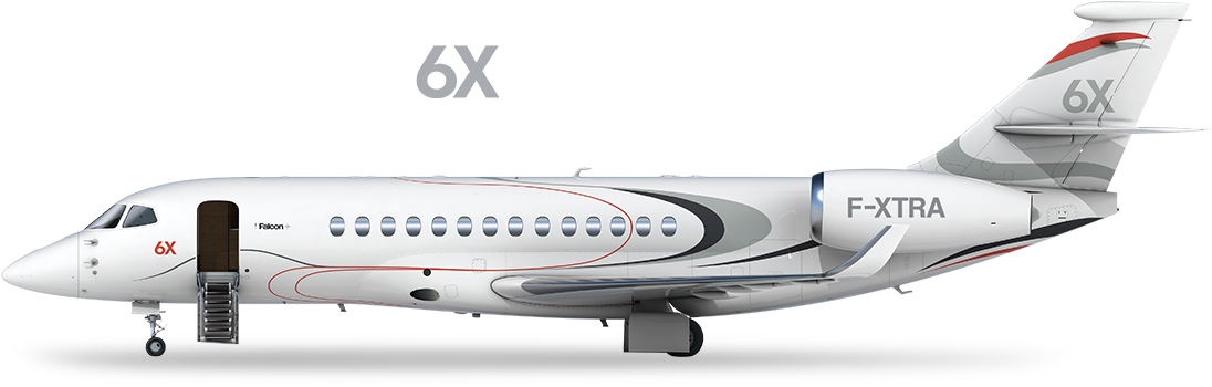 Falcon Jet Family - Falcon 6x (1140x388), Png Download