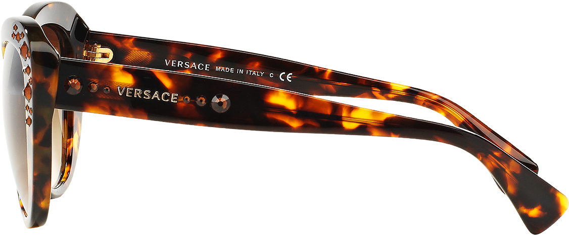 Havana Swarovski Cat-eye Sunglasses - Seat Belt (1425x2000), Png Download