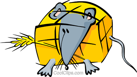 Mouse Tied Up In A Hay Bale Royalty Free Vector Clip - Clip Art (480x272), Png Download