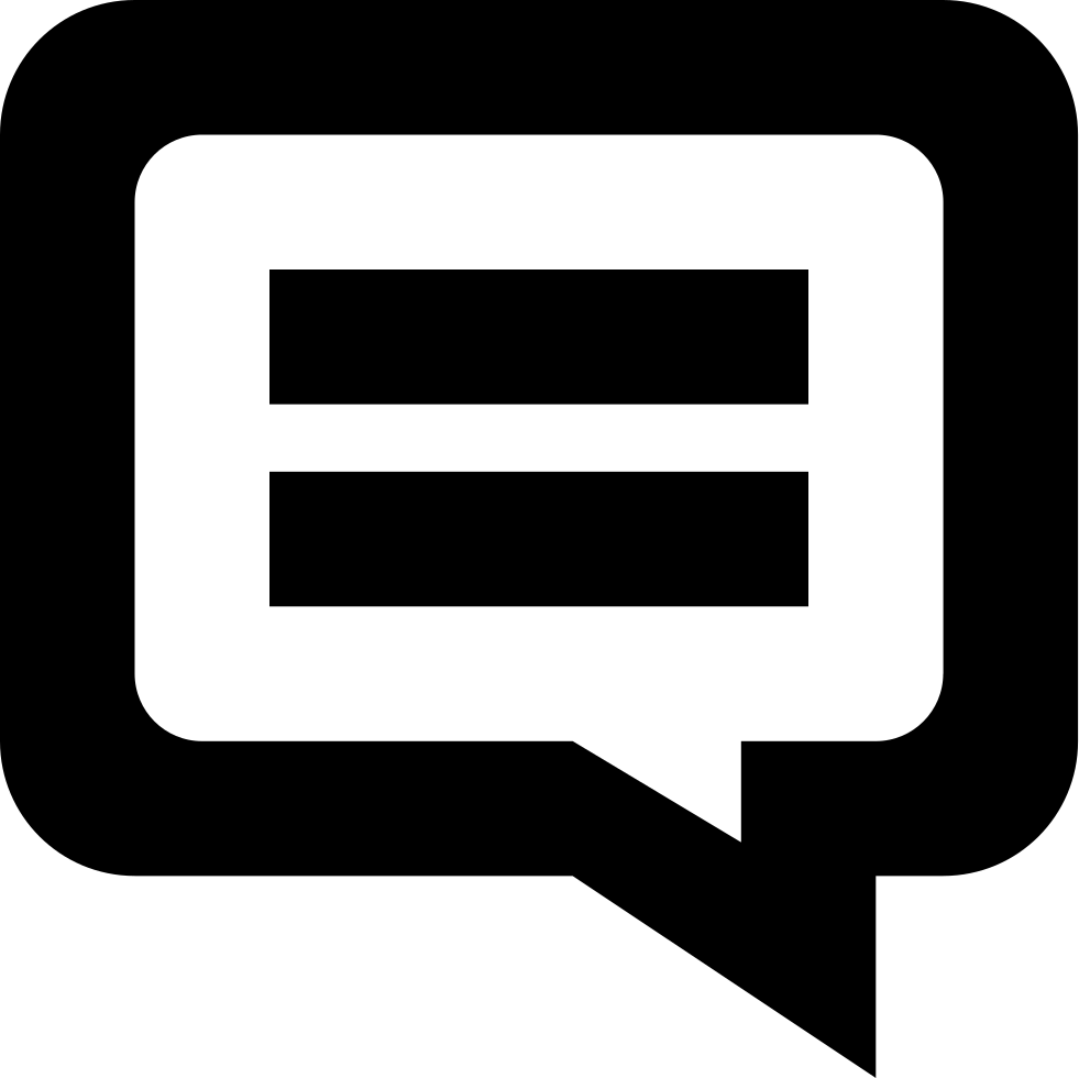 Speech Bubble With Text Comments - Text Icon Transparent Background (981x980), Png Download
