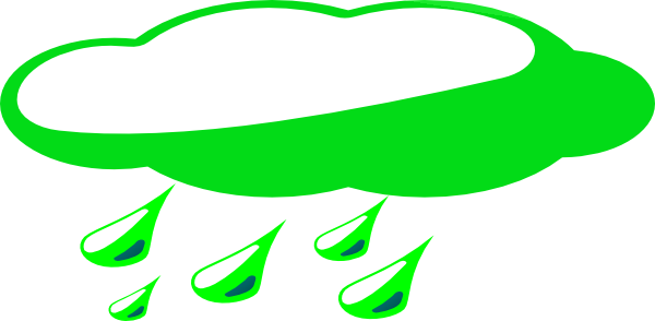 How To Set Use Green Rain Cloud Clipart (600x294), Png Download