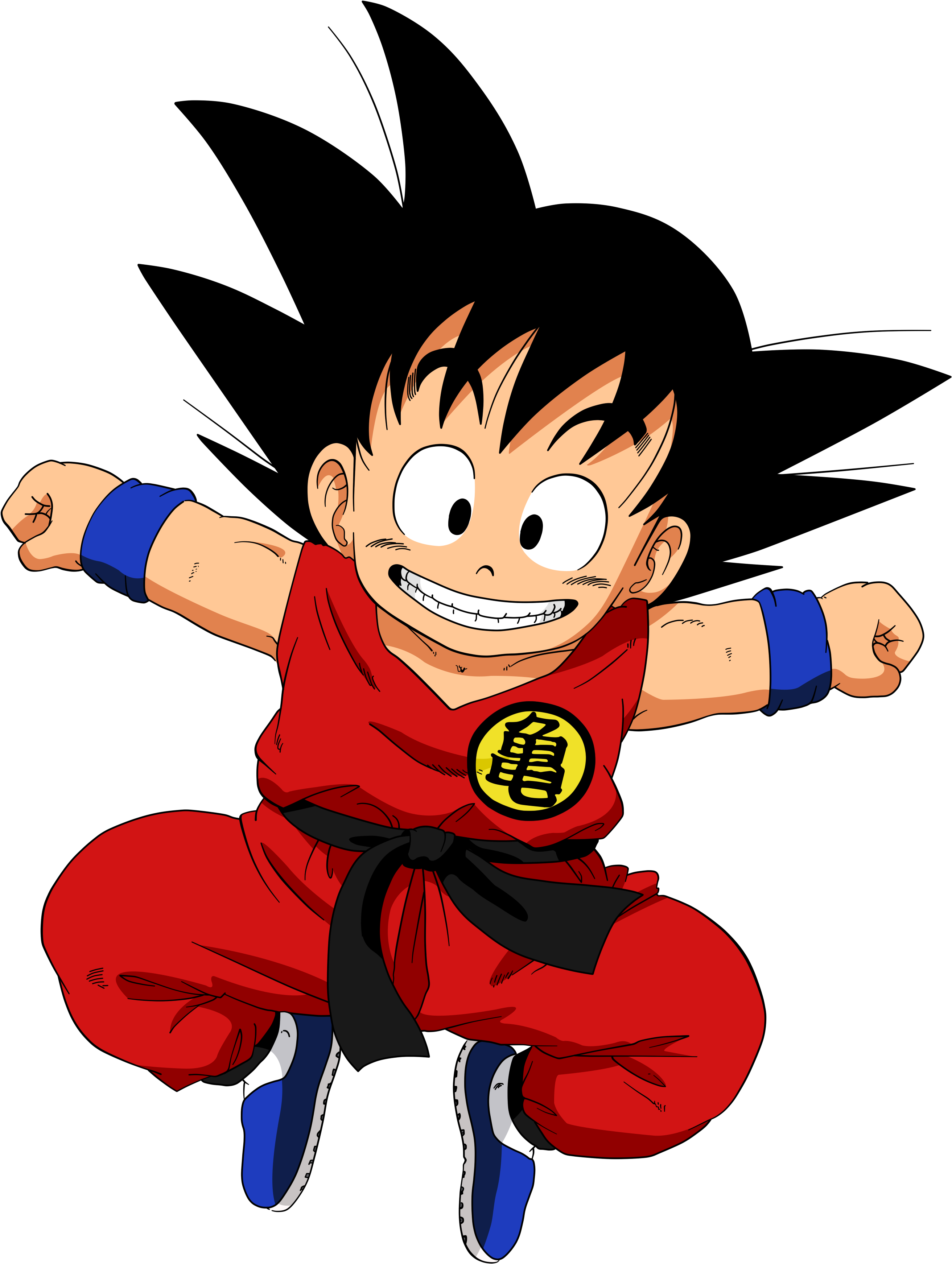 Gold Glitter Heart Png - Kid Goku (2630x3500), Png Download