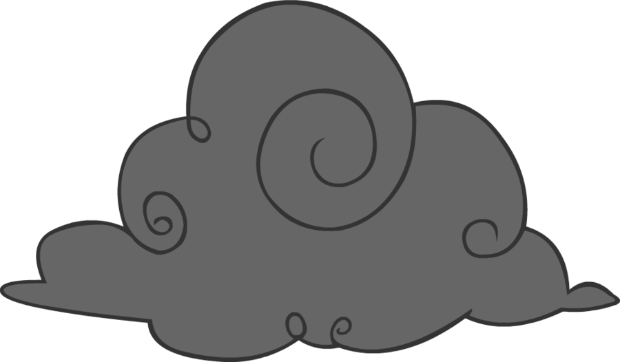 Cartoon Storm Cloud - Dark Clouds Clipart (900x526), Png Download