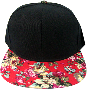 Red Harsh Rose Floral Snapback - Baseball Cap (400x367), Png Download