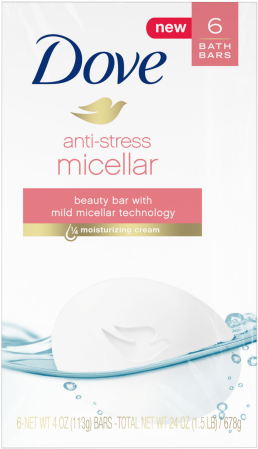 Anti-stress Micellar Beauty Bar - Dove Go Fresh Bars, Revitalize 4 Oz, 6 Bar (459x460), Png Download